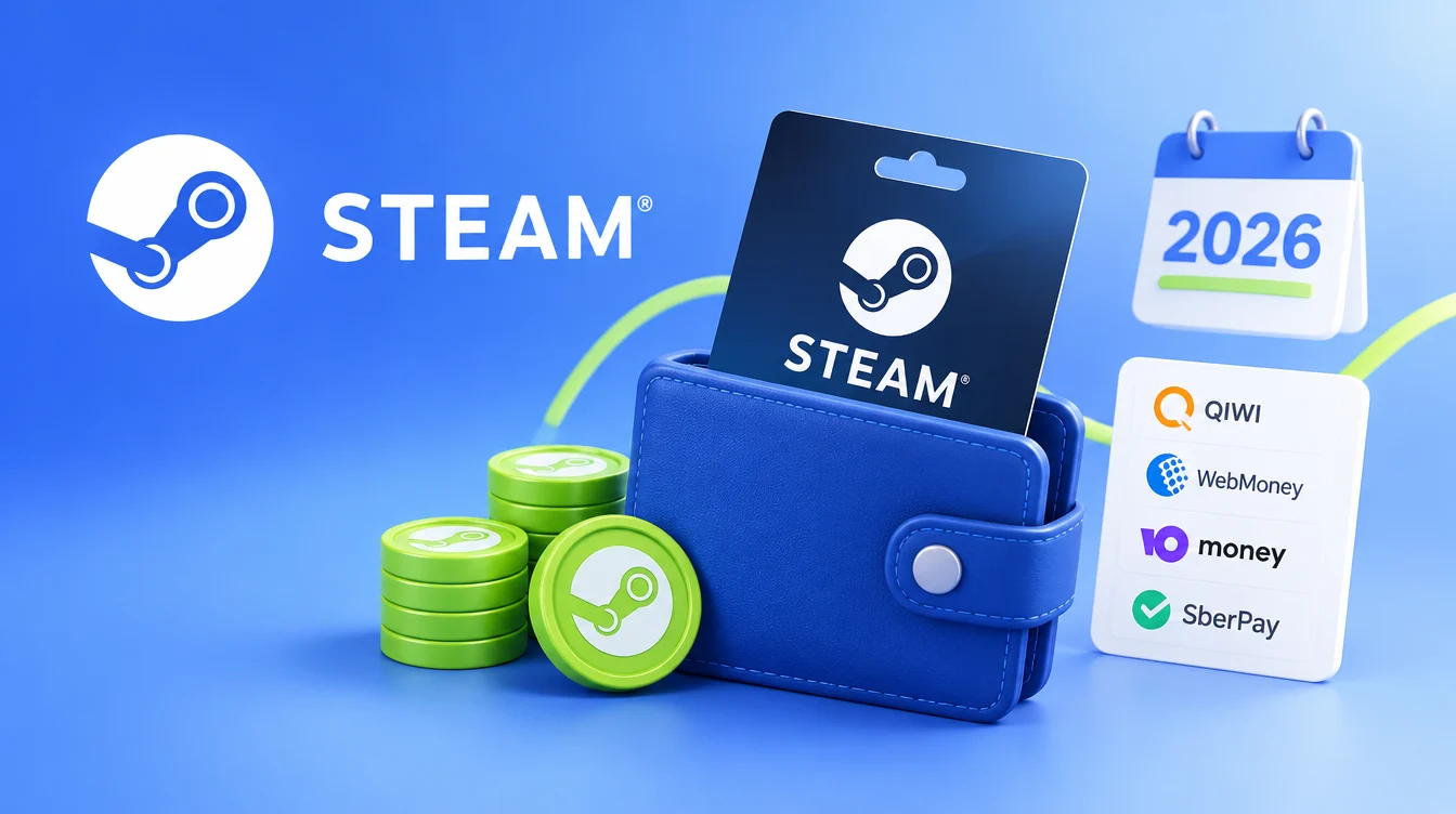 Пополнить кошелек Steam в 2026: лучшие сервисы на сегодняшний день