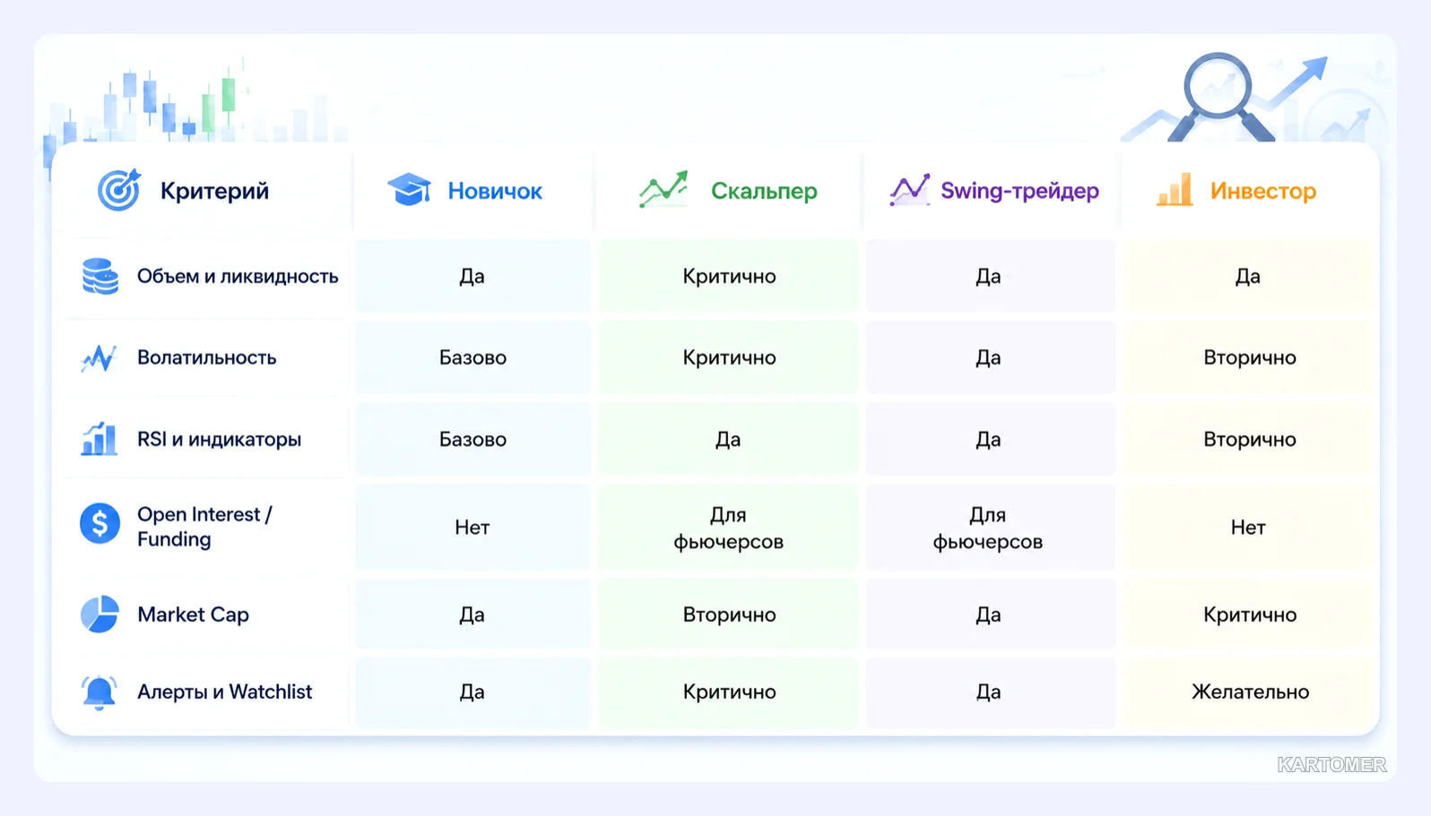Скриншот: Как выбрать скринер криптовалют