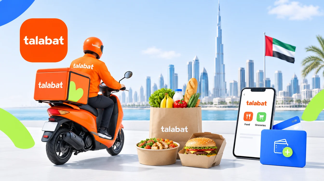 Talabat: доставка еды и продуктов в ОАЭ, пополнение аккаунта