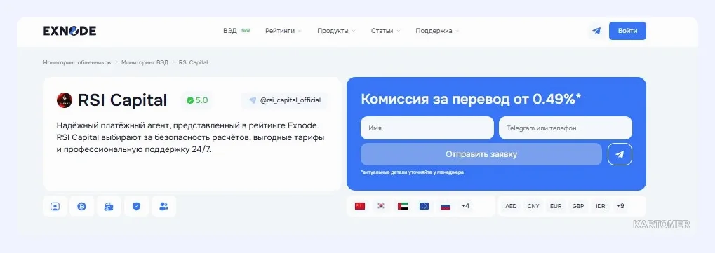 Скриншот: Агент RSI Capital
