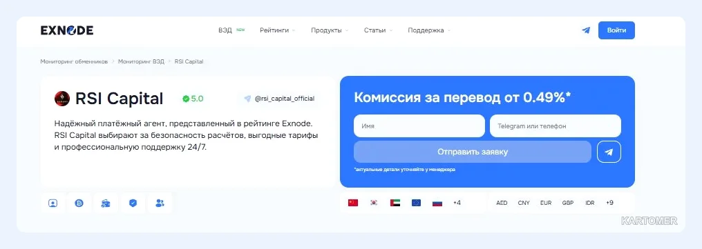 Скриншот: Агент RSI Capital