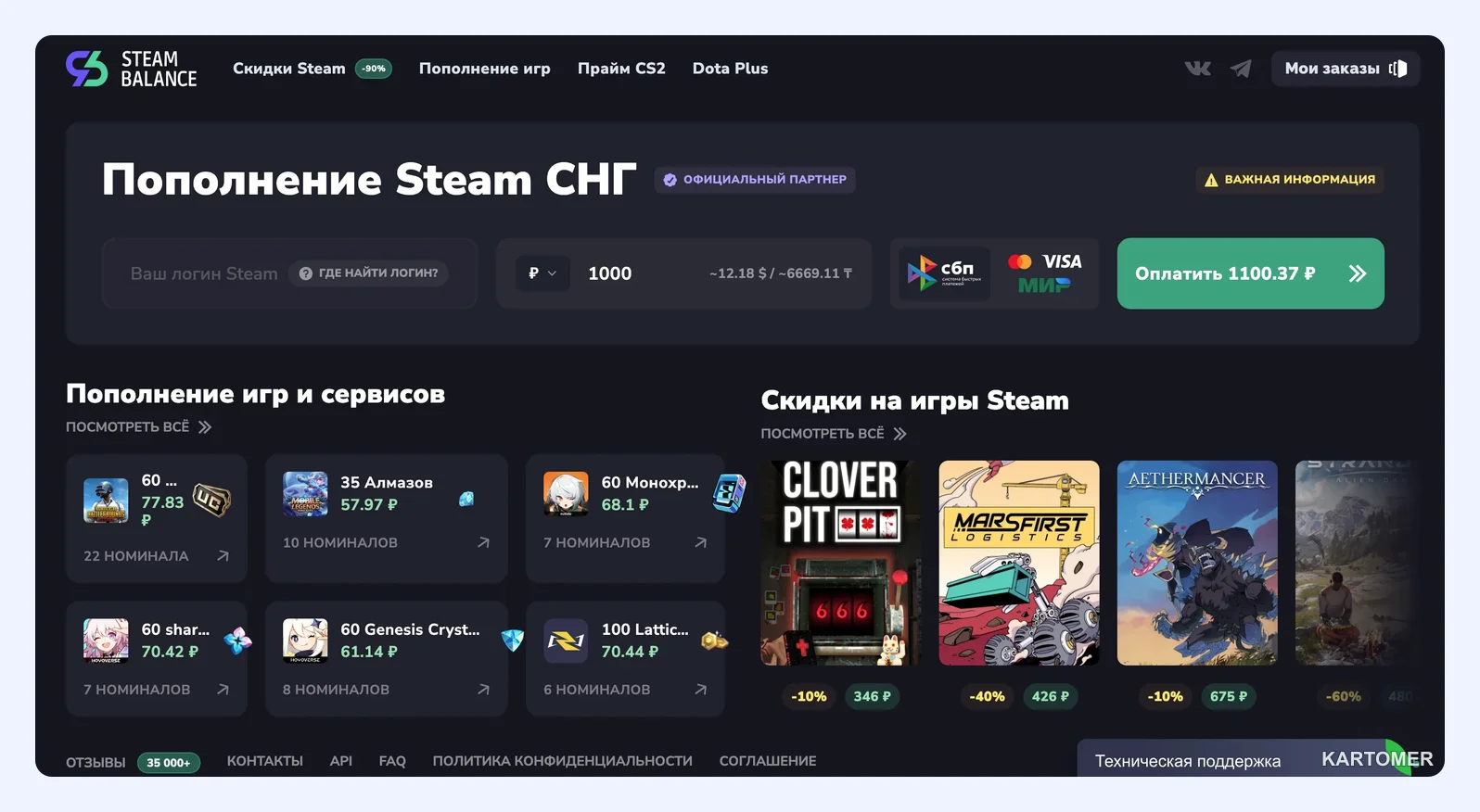 Скриншот: Steam Balance