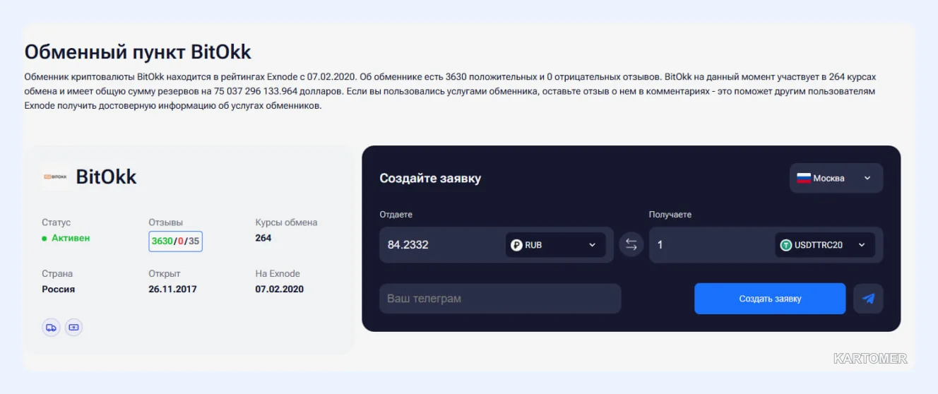 Скриншот: BitOkk