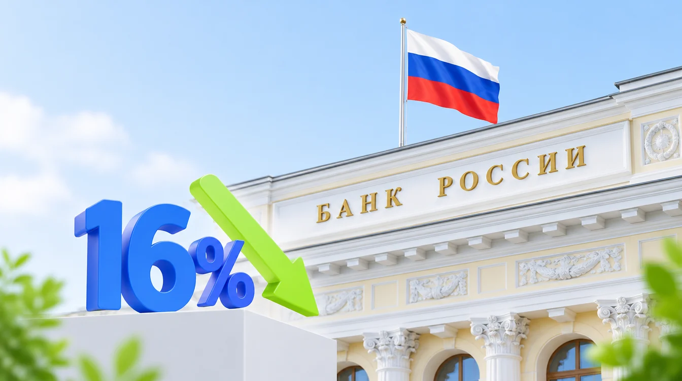 ЦБ РФ понизил ключевую ставку до 16%