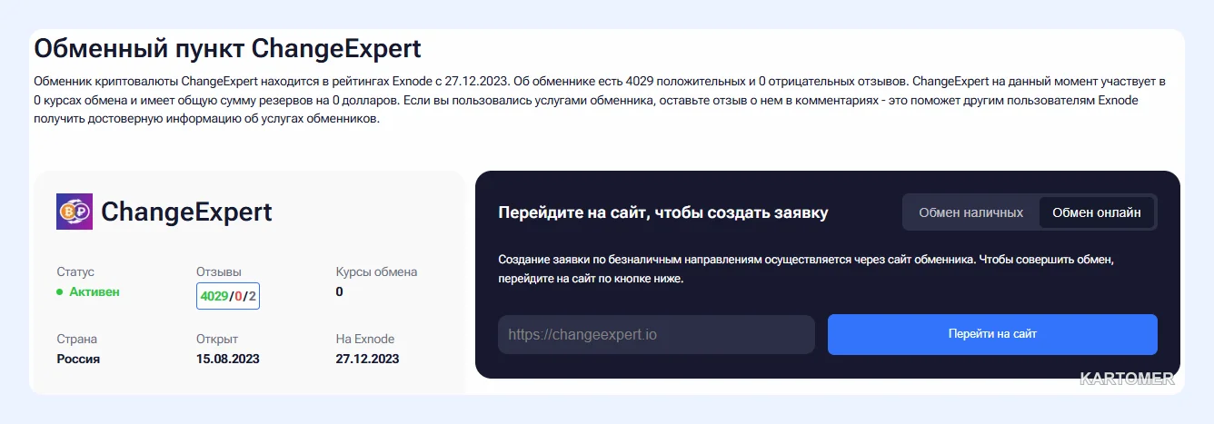 Скриншот: ChangeExpert