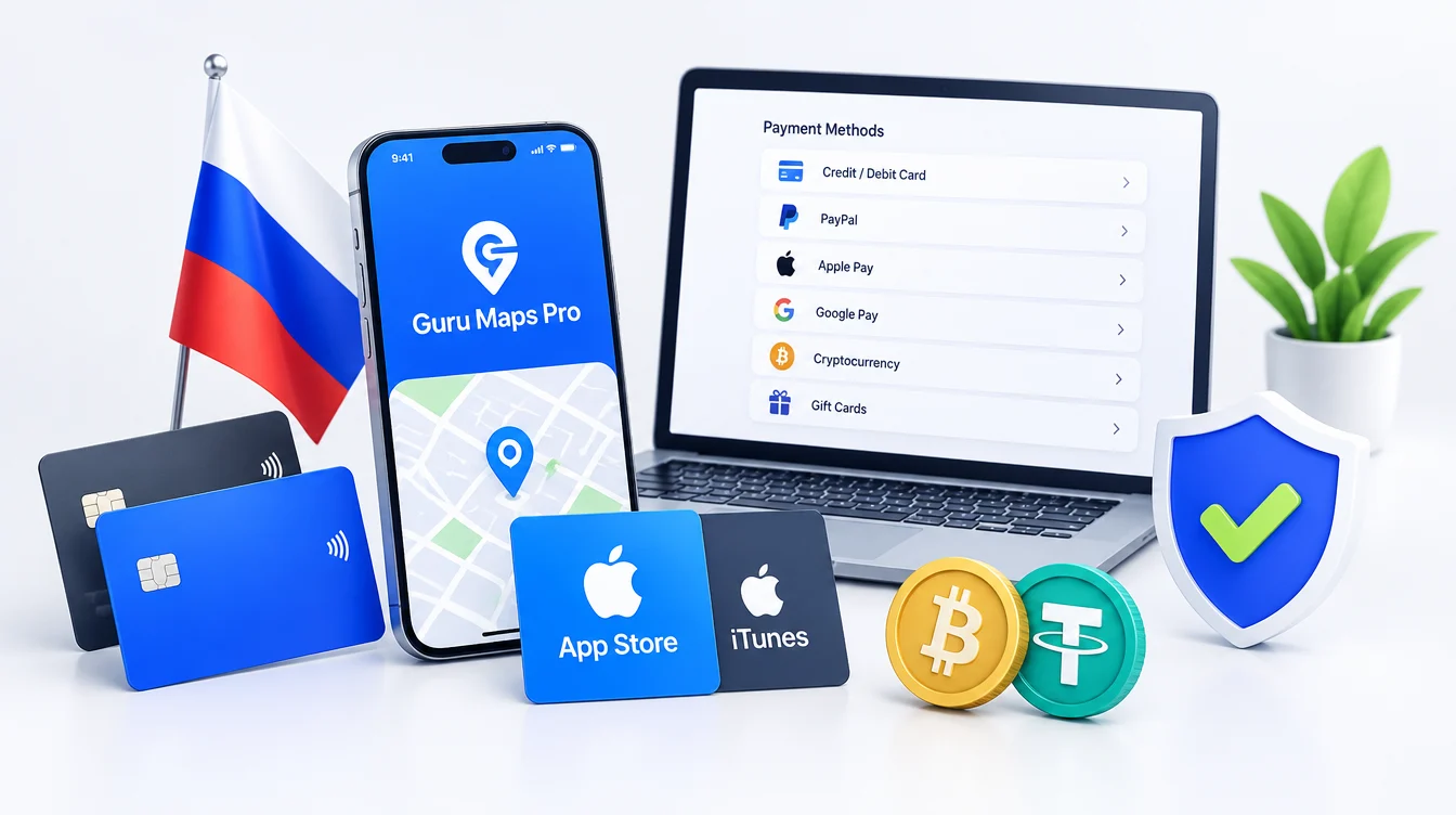 Все способы оплатить Guru Maps Pro из России в 2026 году